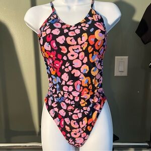 Cupshe Multicolor Leopard Print One Piece Swimsuit size small